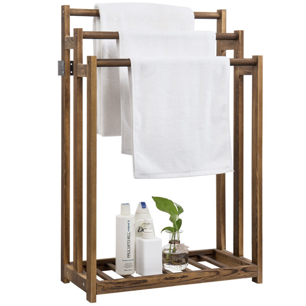 MyGift Free Standing Towel Rack with Storage Shelf & Reviews Wayfair